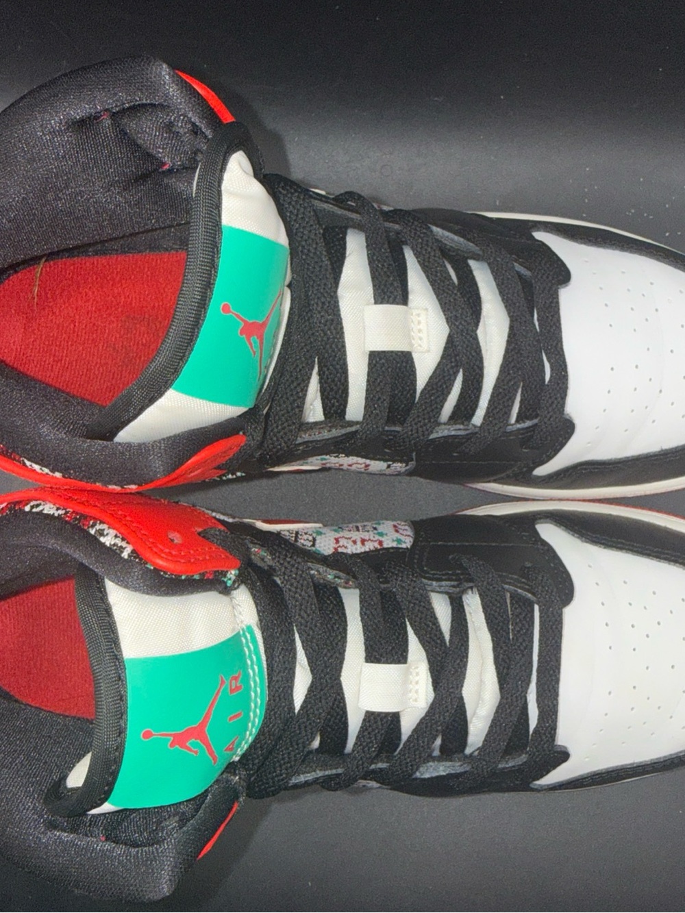 Size 7 (GS) - Jordan 1 SE High Ugly Christmas Sweater, Dm1207-150, Clean, W Box - Picture 6 of 11